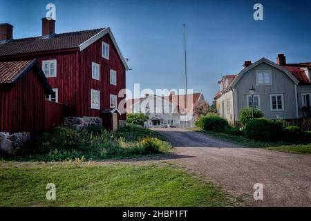 Ein traditionelles Dorf im Süden schwedens Stockfoto