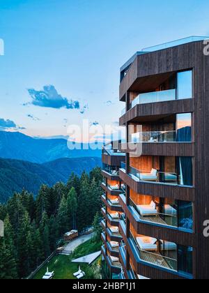 Forestis Dolomites, ein italienisches Luxushotel Stockfoto