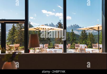 Forestis Dolomites, ein italienisches Luxushotel Stockfoto