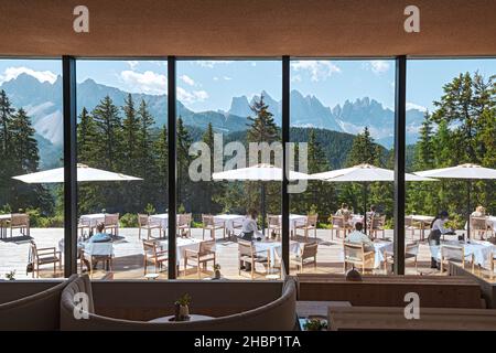 Forestis Dolomites, ein italienisches Luxushotel Stockfoto