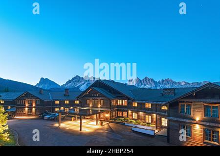 Forestis Dolomites, ein italienisches Luxushotel Stockfoto