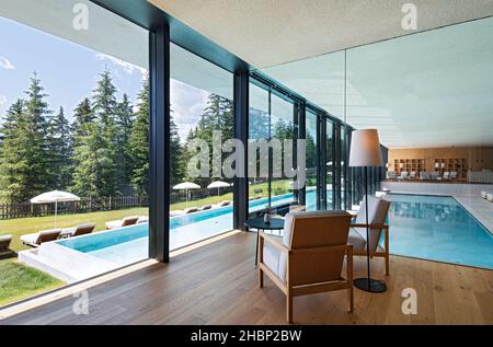 Forestis Dolomites, ein italienisches Luxushotel Stockfoto