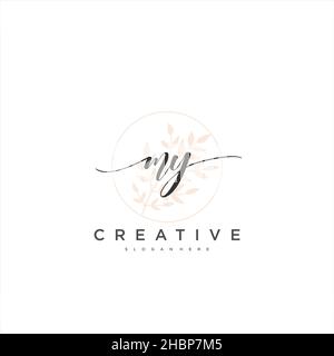 MEINE erste Handschrift minimalistischen geometrischen Logo Vorlage Vektor-Kunst, Logo für Business-Schönheit, Mode und andere Kunst Stock Vektor