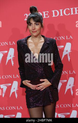 Madrid, Spanien. 20th Dez 2021. Alicia Fernandez nimmt an der Premiere von '100 Dias Con La Tata' in Madrid im Capitol Cinema in Madrid Teil. Kredit: SOPA Images Limited/Alamy Live Nachrichten Stockfoto