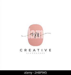 MX erste Handschrift minimalistische geometrische Logo Vorlage Vektor-Kunst, Logo für Business-Schönheit, Mode und andere Kunst Stock Vektor