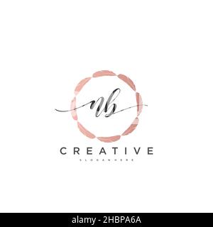 NB anfängliche Handschrift minimalistischen geometrischen Logo Vorlage Vektor-Kunst, Logo für Business-Schönheit, Mode und andere Kunst Stock Vektor