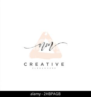 NM erste Handschrift minimalistische geometrische Logo Vorlage Vektor-Kunst, Logo für Business-Schönheit, Mode und andere Kunst Stock Vektor