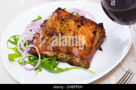 Gebratenes Schweinefleisch Stockfoto