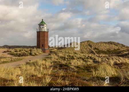 Quermarkenfeuer Rotes Kliff Stockfoto