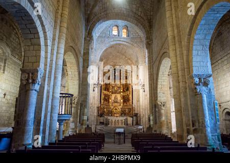 Retablo del Altar Bürgermeister - Altar an der Colegiata de Santa Juliana Kirche, Santillana del Mar, Spanien, Europa Stockfoto