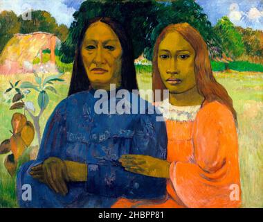 Zwei Frauen (ca. 1901-1902) von Paul Gauguin. Stockfoto