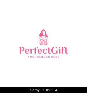 Design moderne Logo cool Objekt Geschenk PERFEKTES GESCHENK Stock Vektor