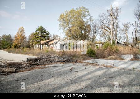 USA, Great Plains, Oklahoma, Ottawa County, Picher *** Lokale Bildunterschrift *** USA, Great Plains, Oklahoma, Ottawa County, Picher, Superfund, Zink, Bergbau, Stockfoto