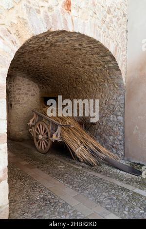 Verkürzung, Dorf Sant'Anatolia di Narco, Umbrien, Italien, Europa Stockfoto