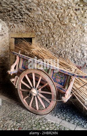 Verkürzung, Dorf Sant'Anatolia di Narco, Umbrien, Italien, Europa Stockfoto