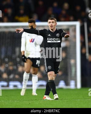 London, Großbritannien. 20th Dez 2021. John Fleck von Sheffield Utd während des Sky Bet Championship-Spiels im Craven Cottage, London. Bildnachweis sollte lauten: David Klein/Sportimage Kredit: Sportimage/Alamy Live News Stockfoto