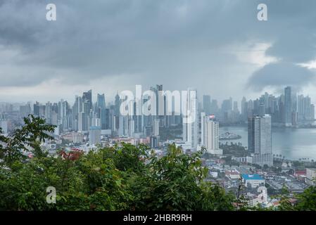 Beeindruckende Skyline von Panama City, Mittelamerika Stockfoto