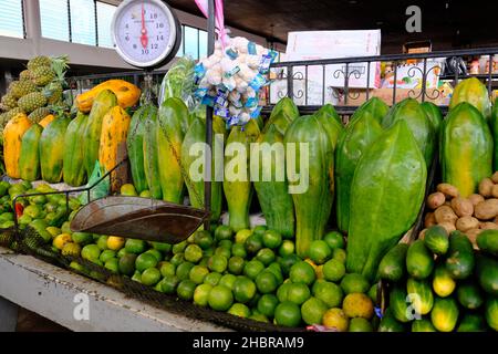 Nicaragua Leon - Markt - Mercado Central riesige Papaya Frucht Stockfoto