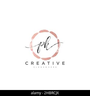 PK erste Handschrift minimalistischen geometrischen Logo Vorlage Vektor-Kunst, Logo für Business-Schönheit, Mode und andere Kunst Stock Vektor