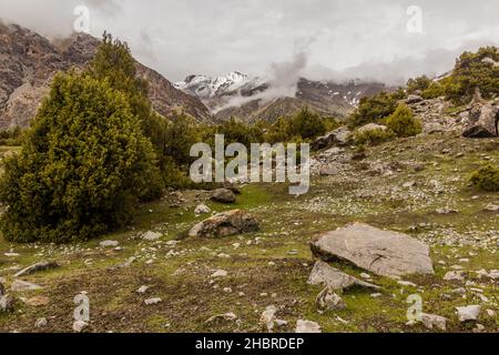 Wilde Landschaft des Fann-Gebirges, Tadschikistan Stockfoto