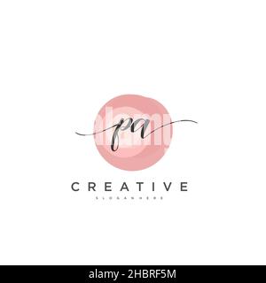 PA erste Handschrift minimalistischen geometrischen Logo Vorlage Vektor-Kunst, Logo für Business-Schönheit, Mode und andere Kunst Stock Vektor
