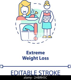 Symbol für extreme Gewichtsreduktion Stock Vektor