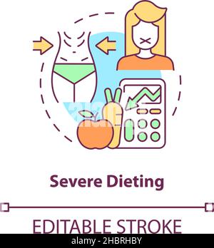 Severe Diät-Konzept-Symbol Stock Vektor