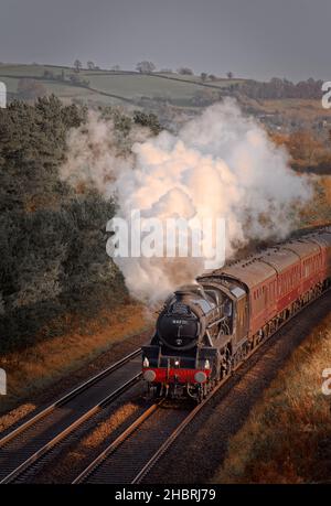 „A Patch of Sunshine“ Black 5 44871 zwischen Bath und Bristol Dienstag, 7th. Dezember Stockfoto