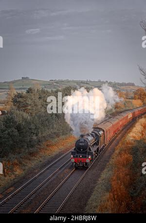 „A Patch of Sunshine“ Black 5 44871 zwischen Bath und Bristol Dienstag, 7th. Dezember Stockfoto