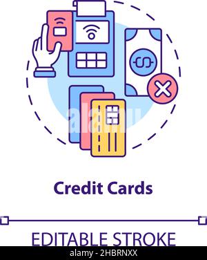 Symbol für das Kreditkartenkonzept Stock Vektor
