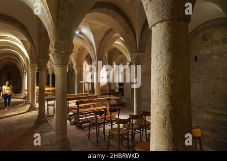Kathedrale von Santa Maria Assunta, Innenraum, Krypta, Rieti, Latium, Italien, Europa Stockfoto