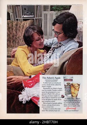 November 1973 Ausgabe 'Playboy' Magazine Werbung, USA Stockfoto
