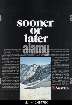 November 1973 Ausgabe 'Playboy' Magazine Werbung, USA Stockfoto