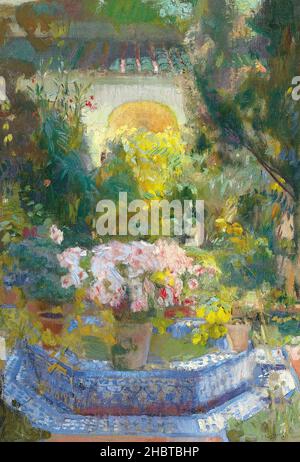 Innenhof der Casa Sorolla - 1917 - Öl auf Leinwand 95,9 x 64,8 cm - Sorolla Joaquín Stockfoto