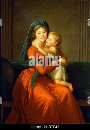 Elisabeth Vigee-Lebrun-Porträt der Prinzessin Alexandra Golitsyna und ihr Sohn Piotr Stockfoto