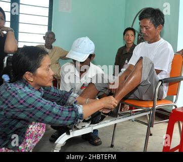 2010s Vietnam: USAID unterstützt eine kommunale Rehabilitationseinheit in Danang. Ca. 10. Juni 2010 Stockfoto