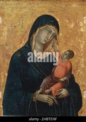 Duccio di Buoninsegna (italienisch, aktiv von 1278-gestorben 1318 Siena) - Madonna mit Kind Stockfoto