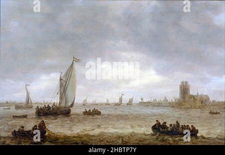 Jan van Goyen - Mündung der Maas (Dordrecht) Stockfoto