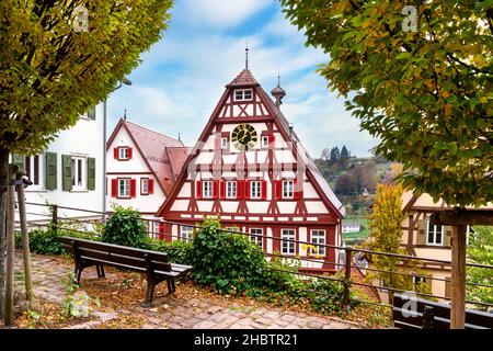 Altstadt von Altensteig im Schwarzwald, Deutschland Stockfoto