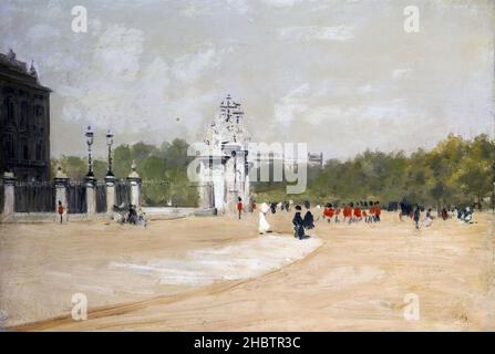 De Nittis Giuseppe - Privatsammlung - Buckingham Palace- unbekanntes Datum - Öl auf Leinwand 39 x 56 cm - Stockfoto