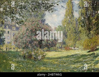 Le Parc Monceau - 1876 - Öl auf Leinwand 59,7 x 82,6 cm - Monet Claude Stockfoto