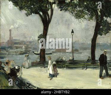 East River Park - 1902 - Öl auf Leinwand 65,7 x 81,3 cm - Glackens William James Stockfoto