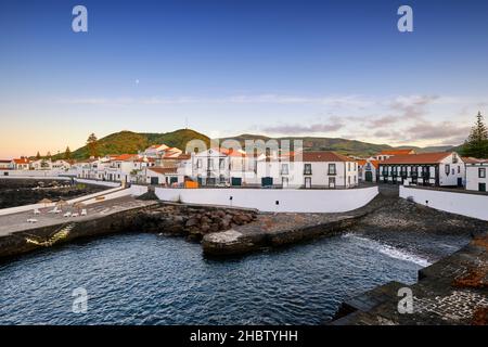 Der alte Fischerhafen. Santa Cruz, Insel Graciosa. Azoren, Portugal Stockfoto