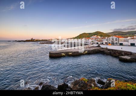 Der alte Fischerhafen. Santa Cruz, Insel Graciosa. Azoren, Portugal Stockfoto