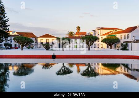 Frischwassertank, Jahrhunderte alt, um die Bevölkerung zu versorgen. Santa Cruz da Graciosa, Insel Graciosa. Azoren, Portugal Stockfoto