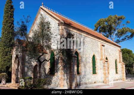 Anglikanische Kirche von Bella Vista, die von Mitarbeitern der Rio Tinto Company Limited in Minas de Riotinto, Huelva, Andalusien, Spanien, genutzt wird Stockfoto