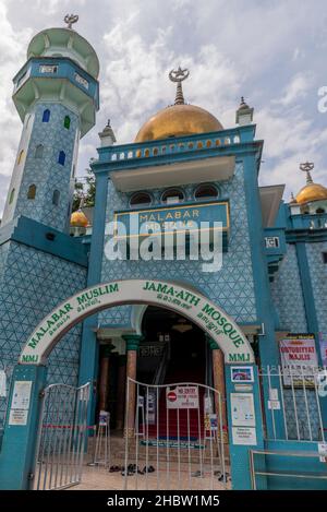 Masjid Malabar (Malabar muslimische Jama-Ath-Moschee) Golden Dome Moschee, Kampong Glam Bezirk, Singapur Stockfoto