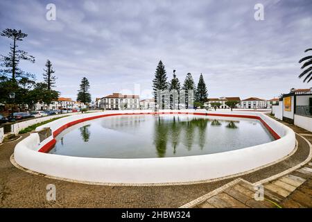 Frischwassertank, Jahrhunderte alt, um die Bevölkerung zu versorgen. Santa Cruz da Graciosa, Insel Graciosa. Azoren, Portugal Stockfoto