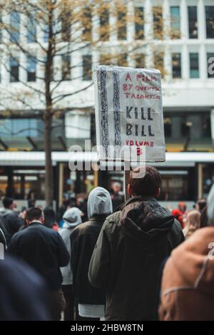 Protest - Tötet Den Gesetzentwurf Stockfoto