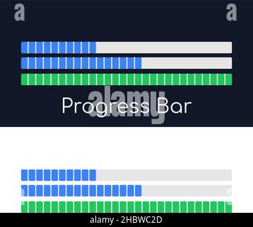 Download-Status der Anwendung, Dateien. Fortschrittsbalken. Benutzeroberfläche für die Website und die Anwendung. Vektorgrafik. Stock Vektor